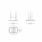 Candeeiro de pé em metal lacado com LED integrado Made in Italy - Indra Viadurini