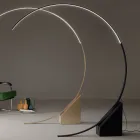 Luminária de chão em metal pintado com luz LED regulável - eucalipto Viadurini