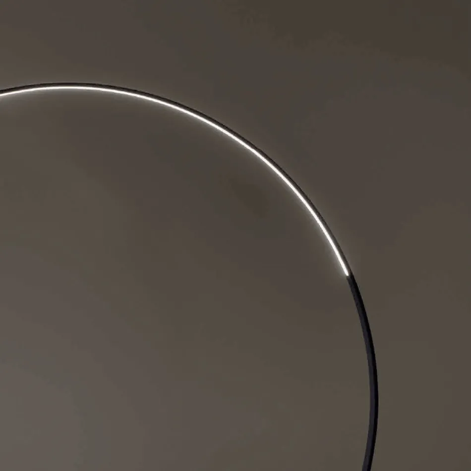 Luminária de chão em metal pintado com luz LED regulável - eucalipto Viadurini