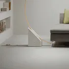 Luminária de chão em metal pintado com luz LED regulável - eucalipto Viadurini