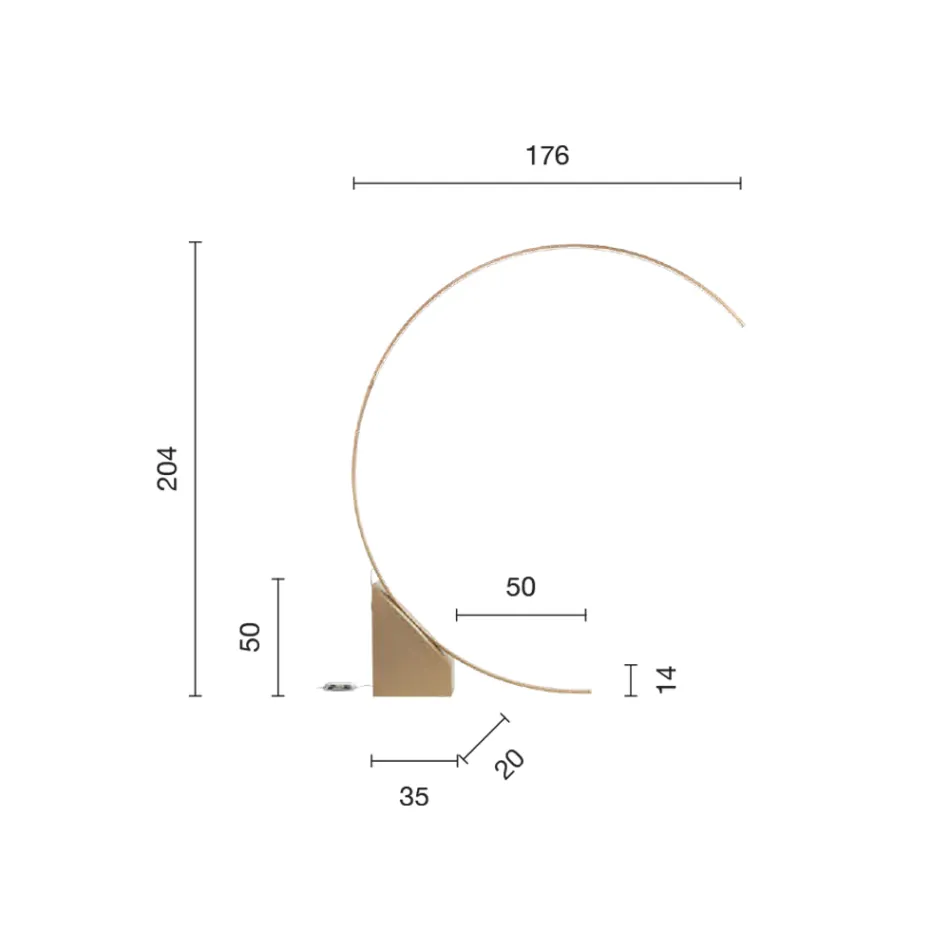 Luminária de chão em metal pintado com luz LED regulável - eucalipto Viadurini