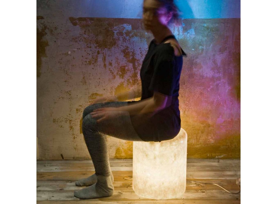Candeeiro de pé de design em nebulite In-es.artdesign Bin F Nebula Viadurini