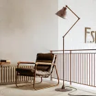 Candeeiro de Pé em Latão e Ferro com Junta Estilo Vintage - Loft by Il Fanale Viadurini