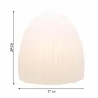 Candeeiro de pé em Plástico Branco com Design Led, Solar ou E27 - Massostar Viadurini