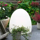 Candeeiro de pé em Plástico Branco com Design Led, Solar ou E27 - Massostar Viadurini