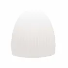 Candeeiro de pé em Plástico Branco com Design Led, Solar ou E27 - Massostar Viadurini