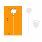 Lâmpada de assoalho de plástico com design de flores para exteriores - Baby Love de Myyour Viadurini