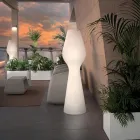 Luminária de pé em Polietileno Branco com LED Made in Italy - Reyes Viadurini