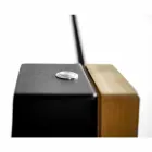 Candeeiro de pé em carvalho maciço e aço fabricado na Itália, Precious - Calisto Viadurini