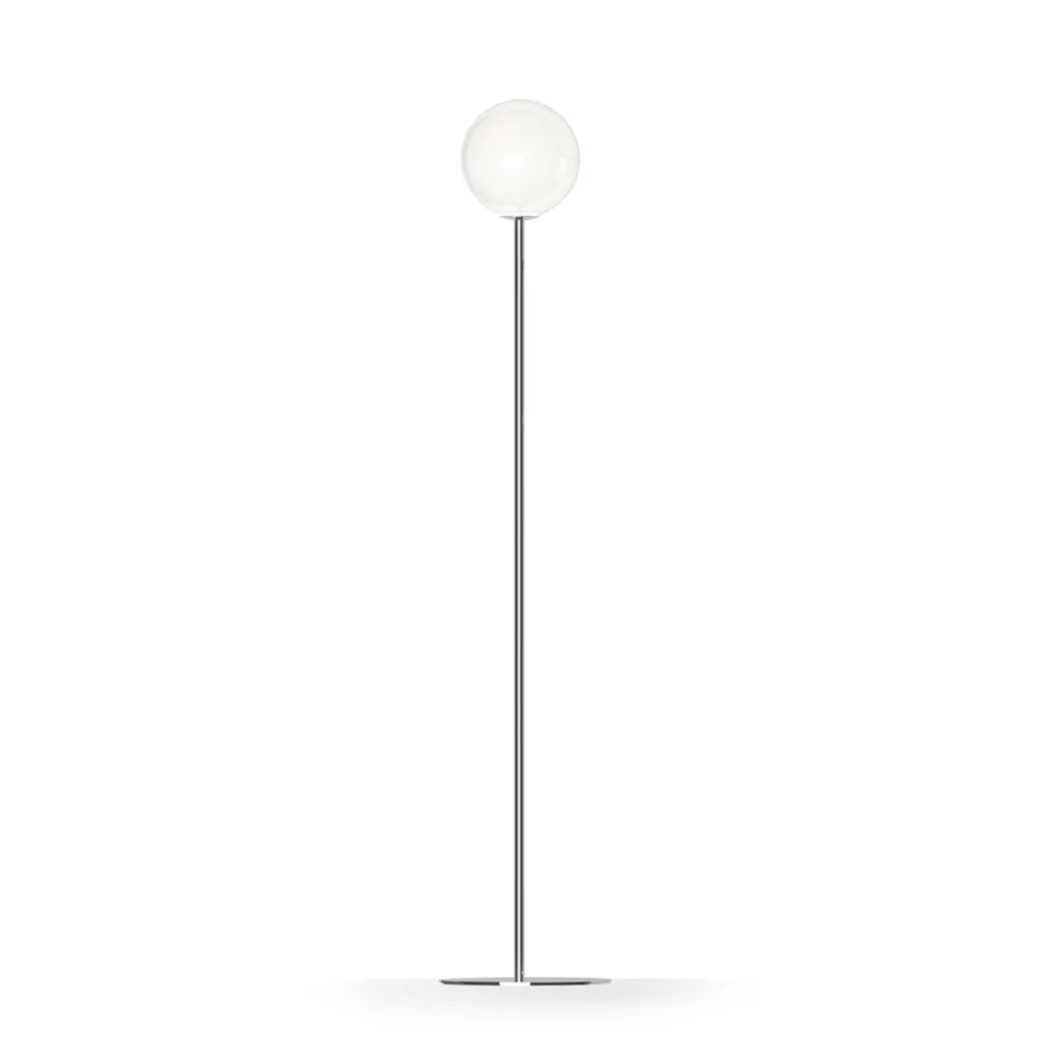 Luminária de chão Althea em vidro revestido com acabamento polido ou acetinado, fabricada na Itália. Viadurini