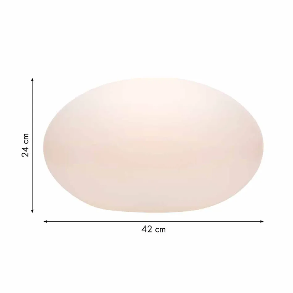 Candeeiro de pé LED, solar ou E27 de design oval moderno colorido - Uovostar Viadurini