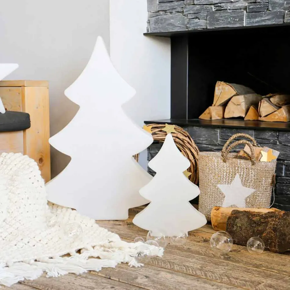 Lâmpada de assoalho Led, Solar ou E27 em Plastic Christmas Design - Alberostar Viadurini