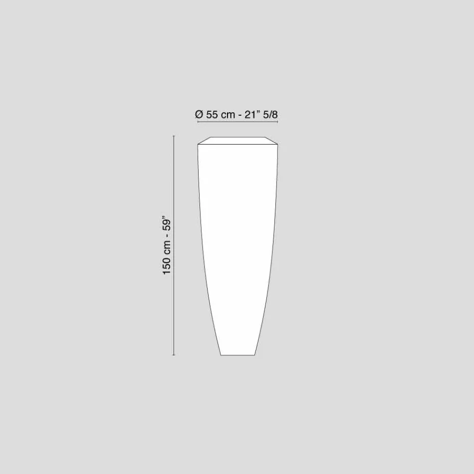 Luminária de pé contemporânea LED para interior Ldpe Howitzer Big Viadurini