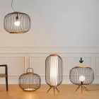 Luminária de pé design moderno em aço Ø48xh.52 cm Leira Viadurini