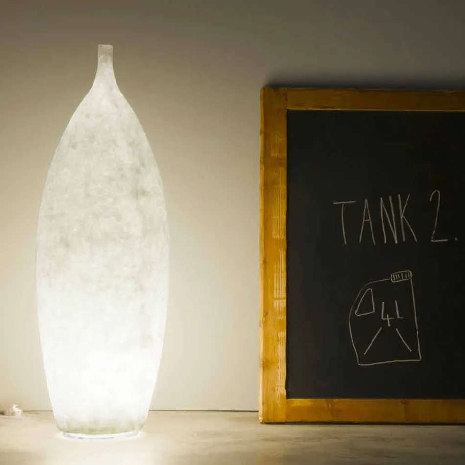 Luminária de pé contemporânea de nebulite In-es.artdesign Tank 2 H92cm Viadurini
