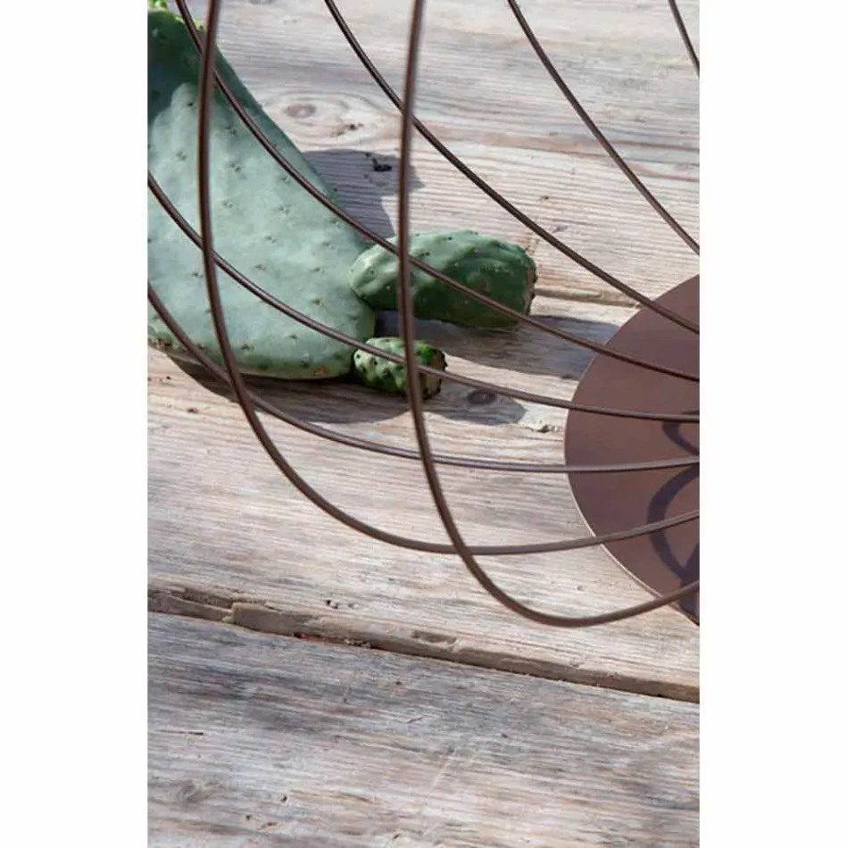 Luminária de Piso ou Suporte em Fio Metálico Branco ou Bronze - Lanterna Viadurini