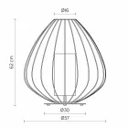 Luminária de Piso ou Suporte em Fio Metálico Branco ou Bronze - Lanterna Viadurini