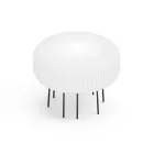 Luminária de chão Disco para exterior em polietileno branco, fabricada na Itália. Viadurini