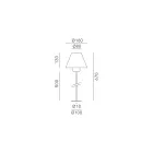 Candeeiro de pé exterior em latão e cobre fabricado em Itália - Espada Viadurini