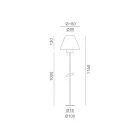 Candeeiro de pé exterior em latão e cobre fabricado em Itália - Espada Viadurini
