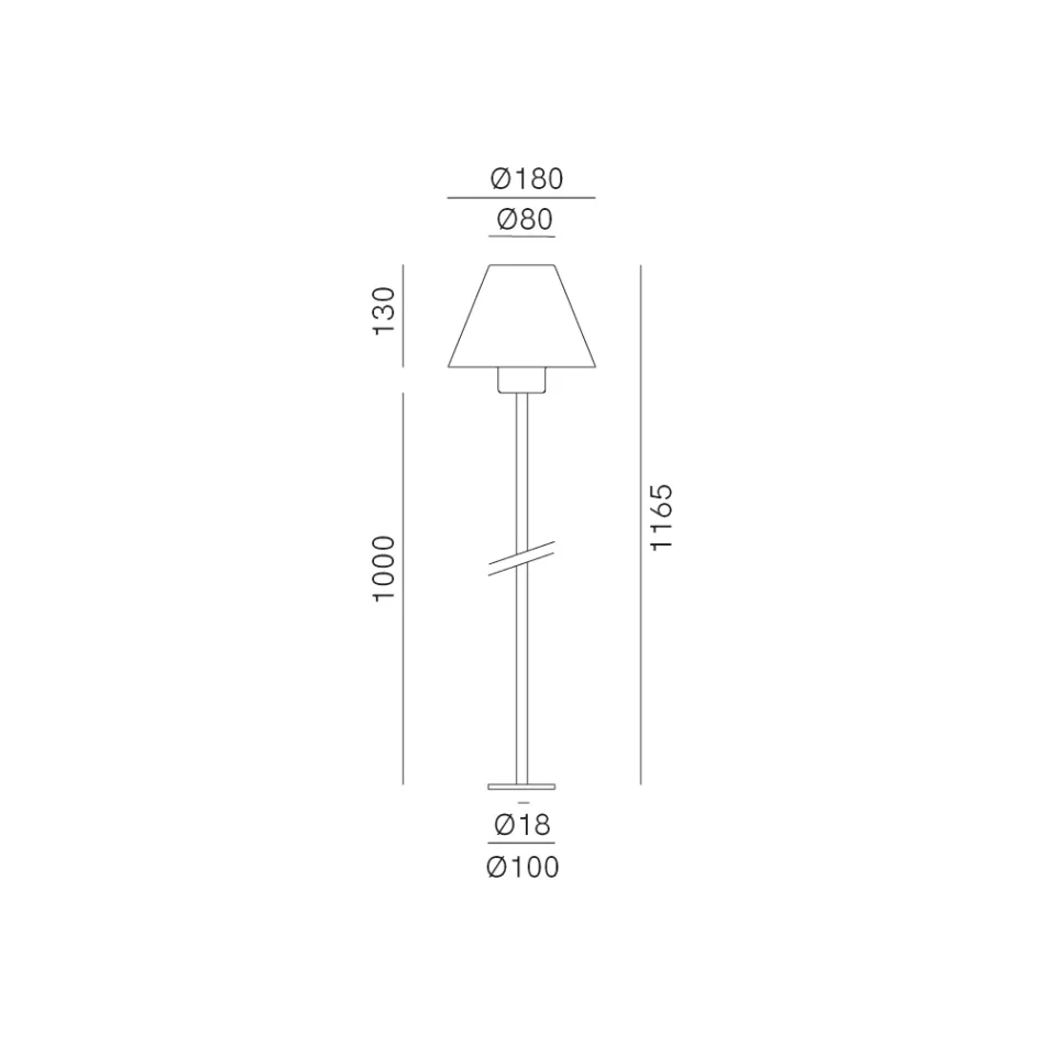 Candeeiro de pé exterior em latão e cobre fabricado em Itália - Espada Viadurini