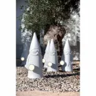 Candeeiro de pé led para exterior em tecnopolímero branco com design moderno - nano Viadurini