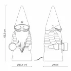 Candeeiro de pé led para exterior em tecnopolímero branco com design moderno - nano Viadurini