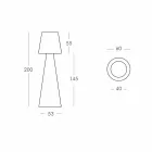 Luminária de piso interna Slide Pivot branco brilhante made in Italy Viadurini