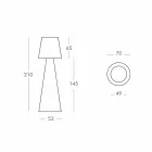 Luminária de piso interna Slide Pivot branco brilhante made in Italy Viadurini