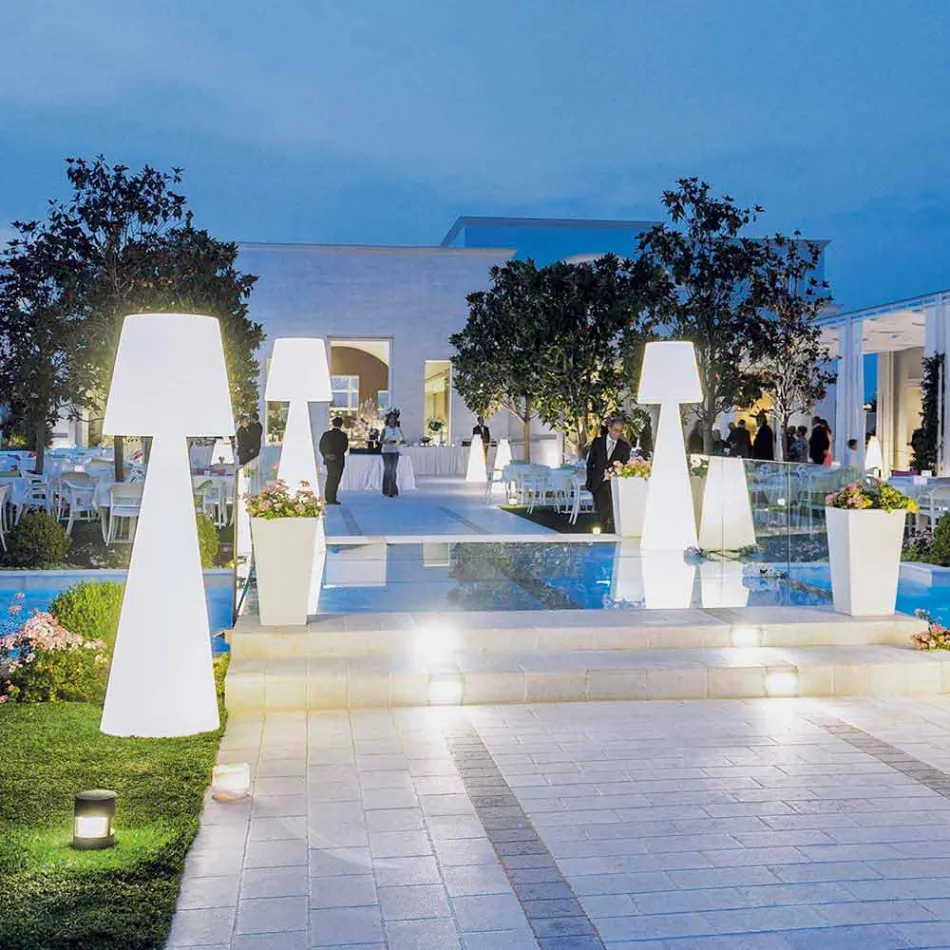 Luminária de piso interna Slide Pivot branco brilhante made in Italy Viadurini