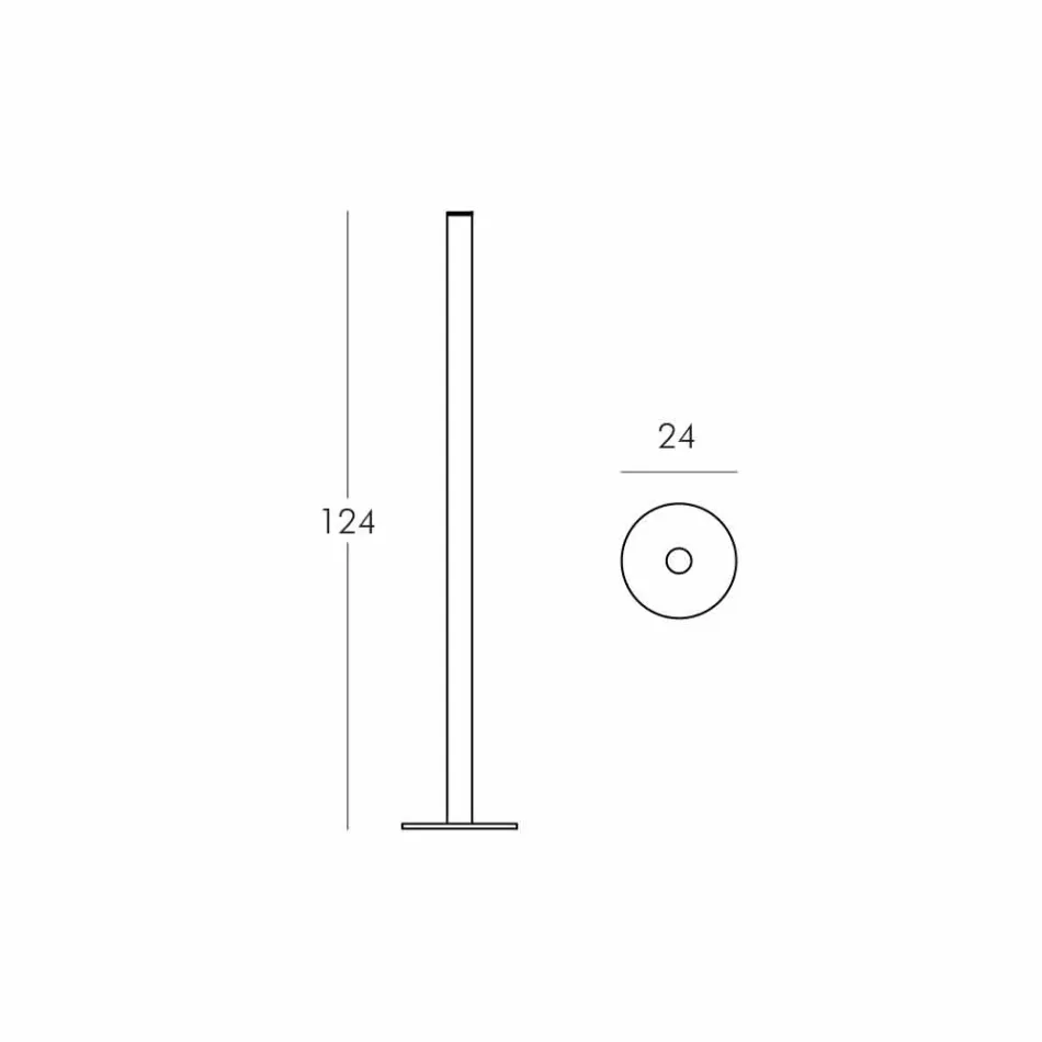 Luminária de piso Slim Flux Flux em metacrilato produzido na Itália Viadurini