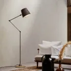 Lâmpada de assoalho ajustável estilo industrial repórter Il Fanale Viadurini