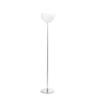 Luminária de chão Isotta em vidro branco moldado, fabricada na Itália. Viadurini