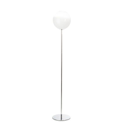 Luminária de chão Isotta em vidro branco moldado, fabricada na Itália. Viadurini
