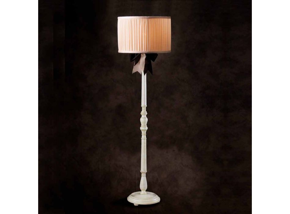 Luminária de pé de seda de marfim chanel vintage Viadurini