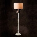 Luminária de pé de seda marfim com design vintage Chanel