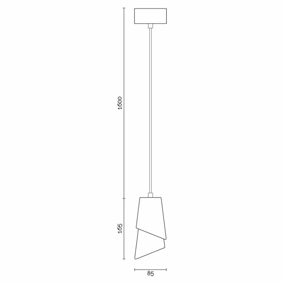 Lâmpada de suspensão de design em cerâmica produzida na Itália Ásia Viadurini