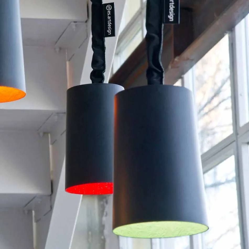 Luminária design suspenso In-es.artdesign Lousa Paint Resin Viadurini