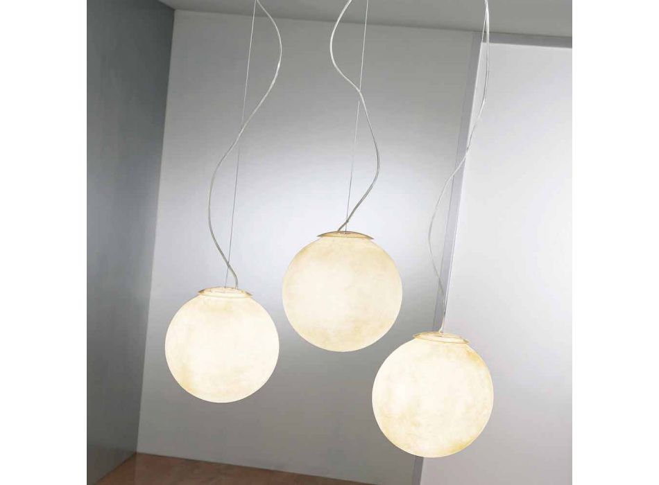 Luminária design Suspensão In-es.artdesign Tre Lune in nebulite Viadurini