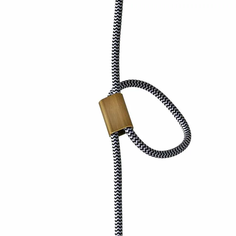 Lâmpada de design de suspensão feita de madeira e cerâmica feita na Itália Ásia Viadurini