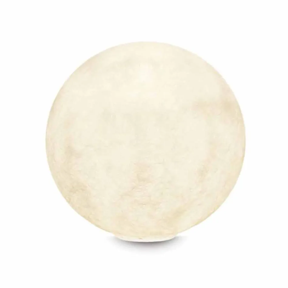 Candeeiro de mesa Design In-es.artdesign T.moon in white nebulite Viadurini