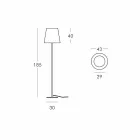 Design da lâmpada de assoalho Ali Baba Steel Slide de metal feito na Itália Viadurini