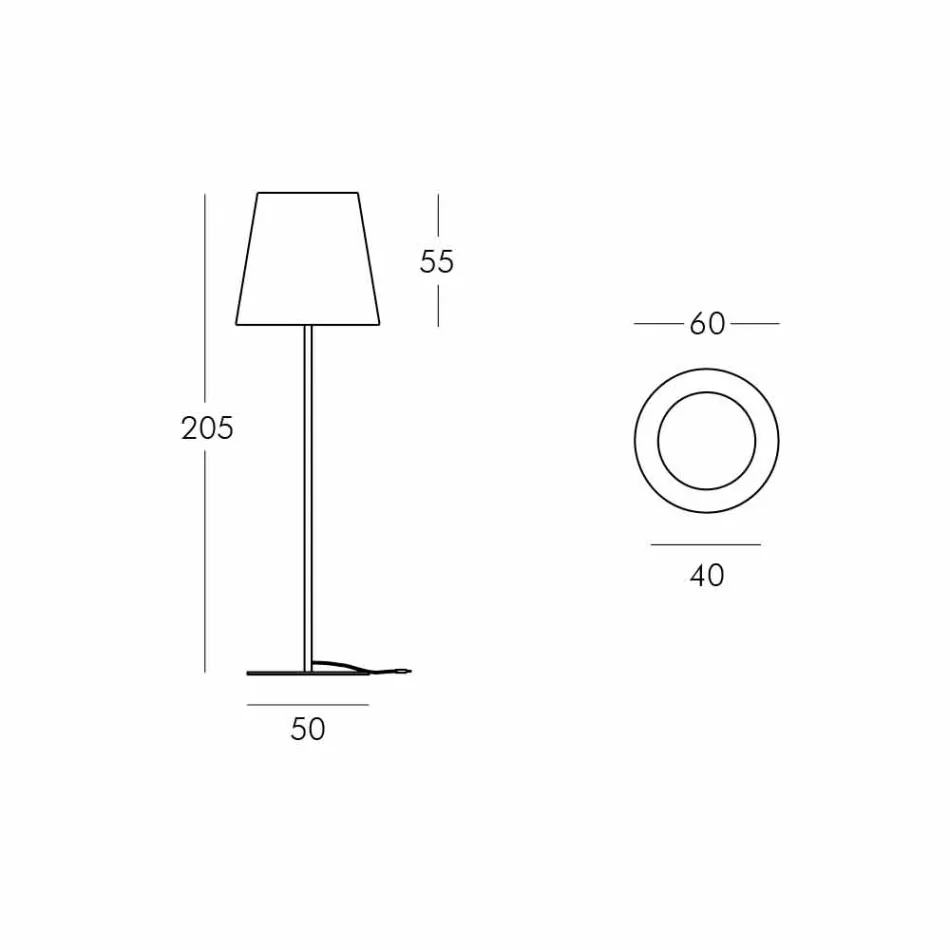 Design da lâmpada de assoalho Ali Baba Steel Slide de metal feito na Itália Viadurini