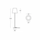 Design da lâmpada de assoalho Ali Baba Steel Slide de metal feito na Itália Viadurini