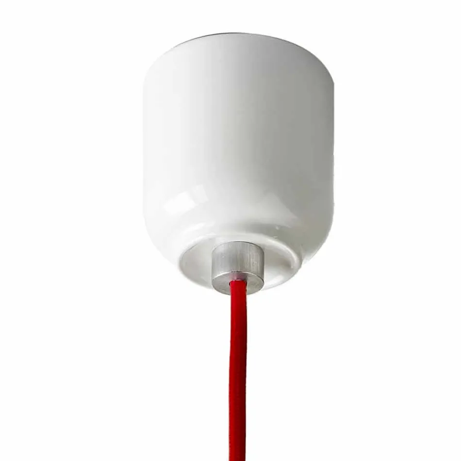 Lâmpada suspensa de design em cerâmica e alumínio fabricada na Itália Ásia Viadurini