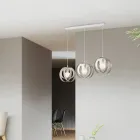 Luminária elegante em vidro e metal, fabricada na Itália para interiores sofisticados - Aries Viadurini