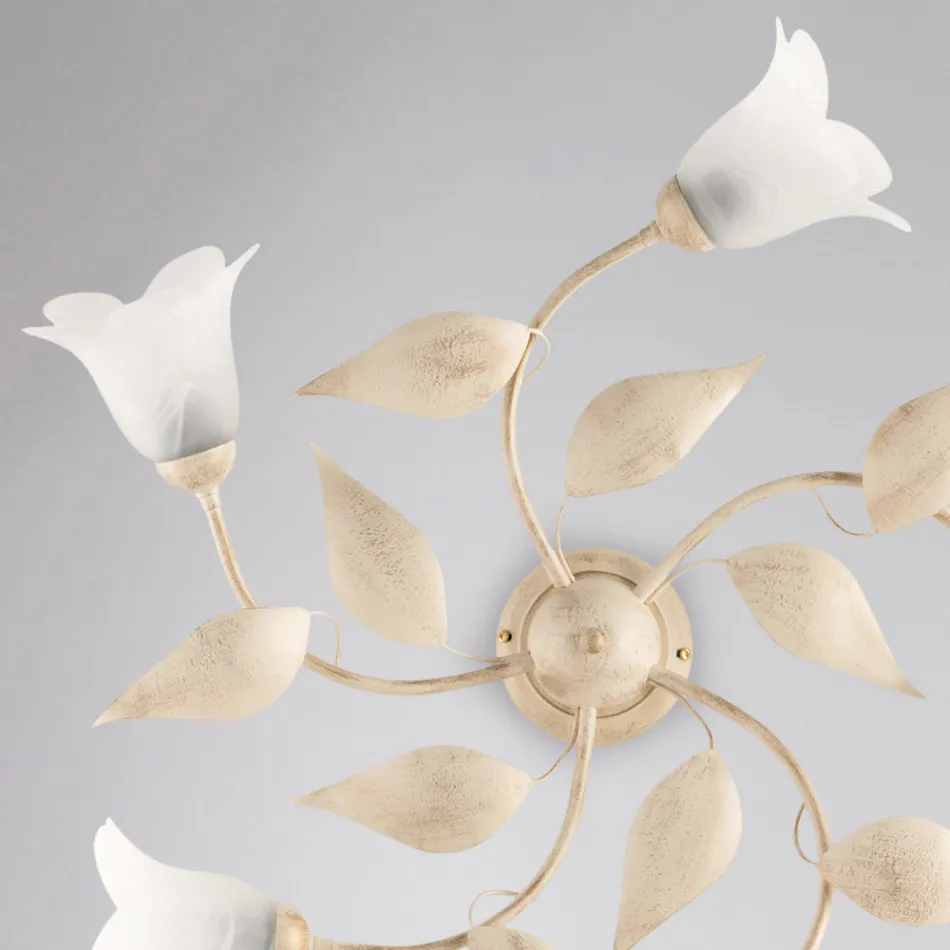 Luminária elegante em vidro e metal, fabricada na Itália para interiores refinados – Sirio Viadurini