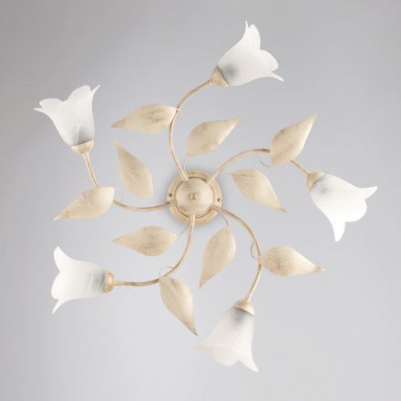 Luminária elegante em vidro e metal, fabricada na Itália para interiores refinados – Sirio Viadurini