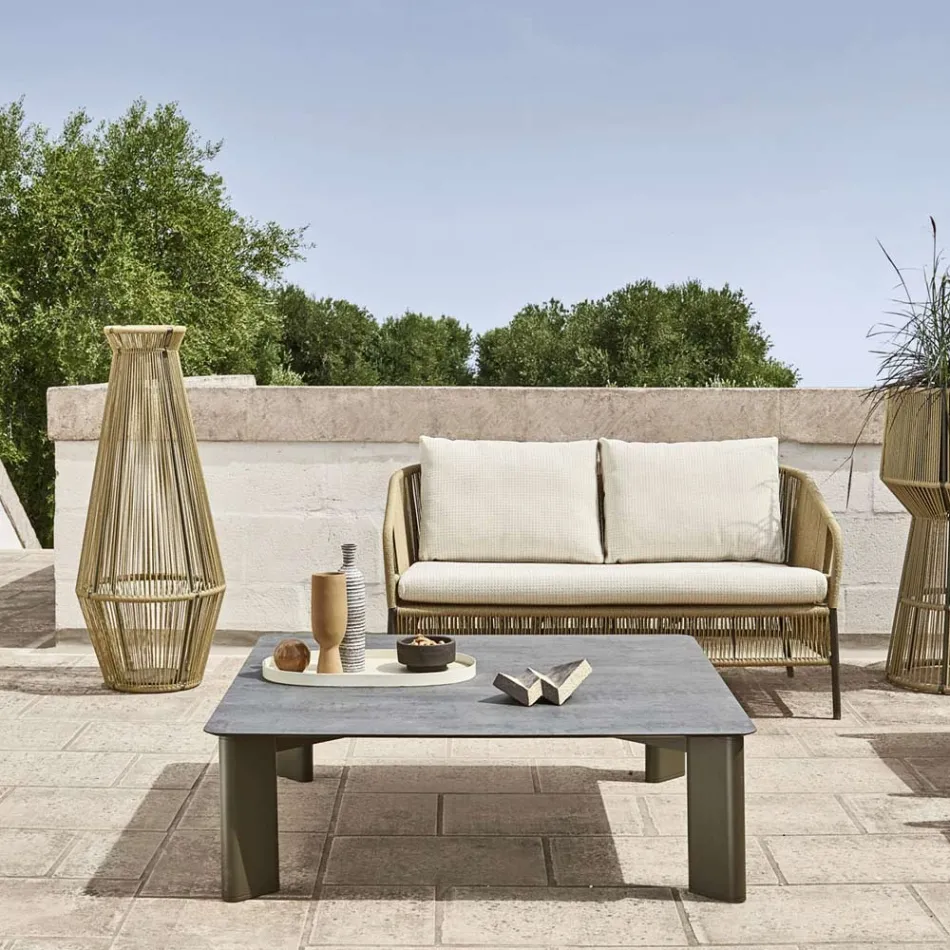 Lâmpada de jardim em alumínio e fibra feita na Itália - Cricket por Varaschin Viadurini