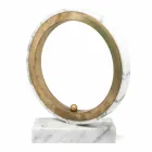 Candeeiro em Mármore Carrara Branco e Latão Fabricado na Itália 2 Dimensões - Nazife Viadurini